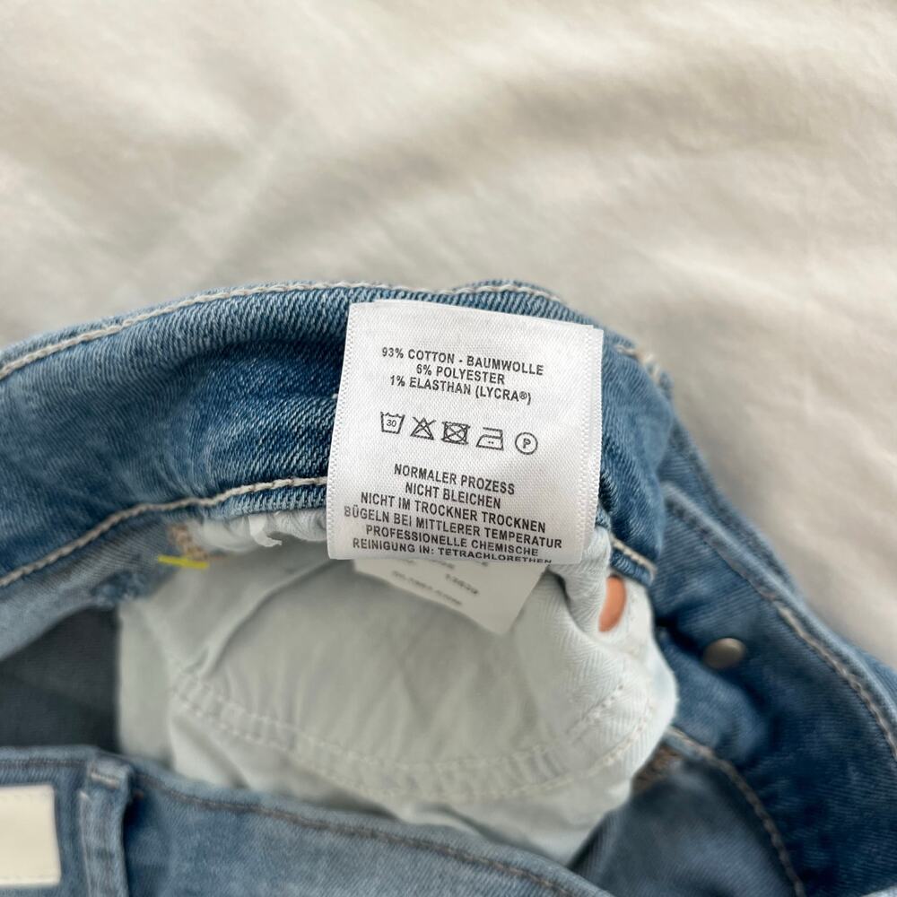 DL1961 Patti Straight High Rise Ankle in Ridge Wash Blue Denim Jeans, Size 31 - Picture 15 of 16